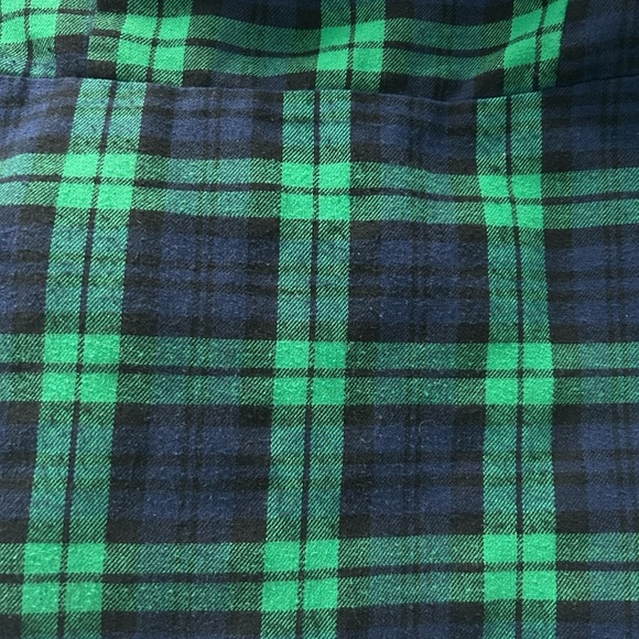 Wild Honey Plaid Flannel Mini Dress Green Navy Size Small - Picture 8 of 8